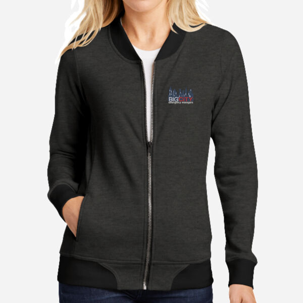 Ladies Lightweight French Terry Bomber - Ladies Lightweight French Terry Bomber Thumbnail